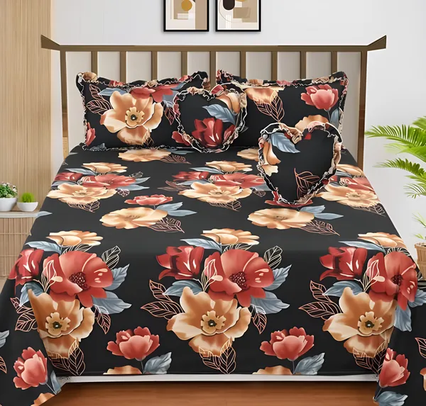Premium_5-Piece_Cotton_Bedding_Set:_Includes_1_Flat_Bedsheet,_2_FRILLED_Zipped_Pillow_Covers,_2_FRILLED_Cushion_Covers,_and_2_Cushion_fillers
