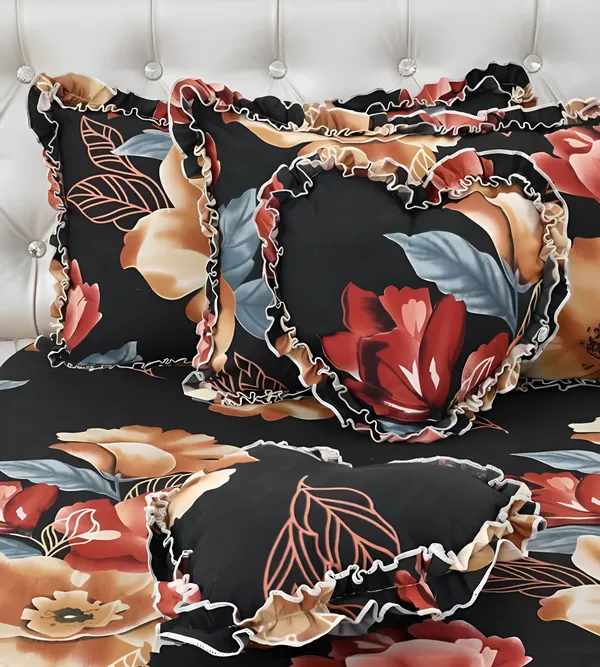 Premium_5-Piece_Cotton_Bedding_Set:_Includes_1_Flat_Bedsheet,_2_FRILLED_Zipped_Pillow_Covers,_2_FRILLED_Cushion_Covers,_and_2_Cushion_fillers