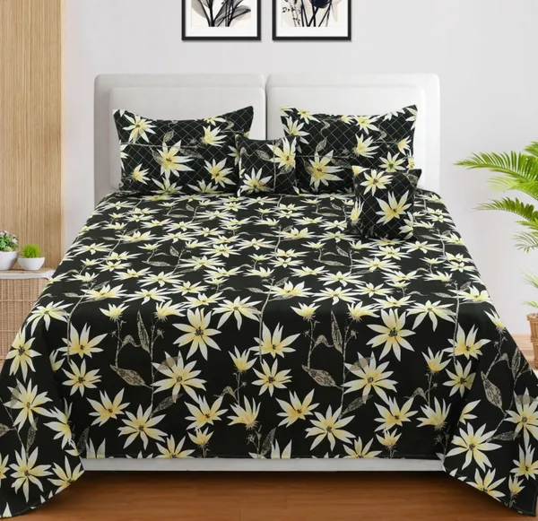 Premium_5-Piece_Cotton_Bedding_Set:_Includes_1_Flat_Bedsheet,_2_Quilted_Zipped_Pillow_Covers,_2_Quilted_Cushion_Covers,_and_2_Cushion_Fillers