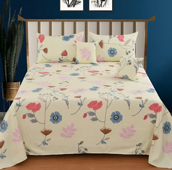 Premium_5-Piece_Cotton_Bedding_Set:_Includes_1_Flat_Bedsheet,_2_Quilted_Zipped_Pillow_Covers,_2_Quilted_Cushion_Covers,_and_2_Cushion_Fillers