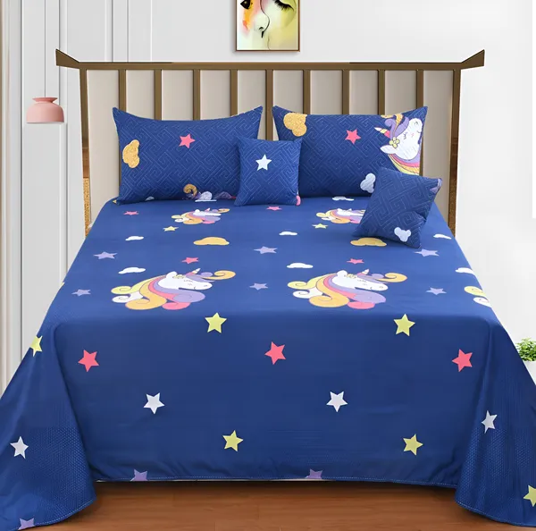 Premium_5-Piece_Cotton_Bedding_Set:_Includes_1_Flat_Bedsheet,_2_Quilted_Zipped_Pillow_Covers,_2_Quilted_Cushion_Covers,_and_2_Cushion_Fillers