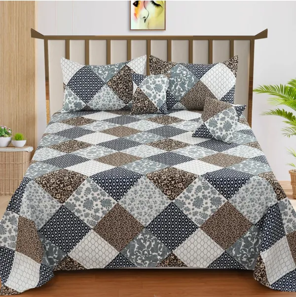 Premium_5-Piece_Cotton_Bedding_Set:_Includes_1_Flat_Bedsheet,_2_Quilted_Zipped_Pillow_Covers,_2_Quilted_Cushion_Covers,_and_2_Cushion_Fillers