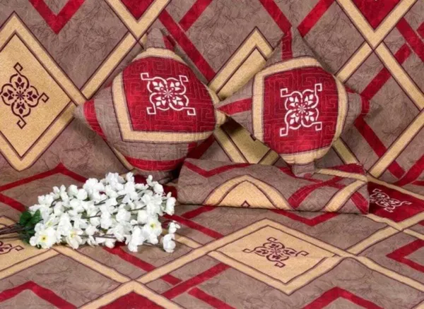 Premium_5-Piece_Cotton_Bedding_Set:_Includes_1_Flat_Bedsheet,_2_Quilted_Zipped_Pillow_Covers,_2_Quilted_Cushion_Covers,_and_2_Cushion_Fillers
