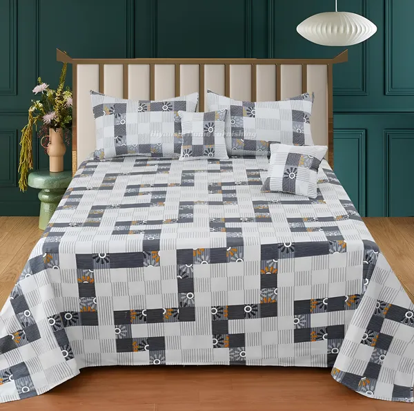 Premium_5-Piece_Cotton_Bedding_Set:_Includes_1_Flat_Bedsheet,_2_Quilted_Zipped_Pillow_Covers,_2_Quilted_Cushion_Covers,_and_2_Cushion_Fillers