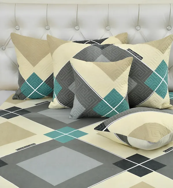 Premium_5-Piece_Cotton_Bedding_Set:_Includes_1_Flat_Bedsheet,_2_Quilted_Zipped_Pillow_Covers,_2_Quilted_Cushion_Covers,_and_2_Cushion_Fillers