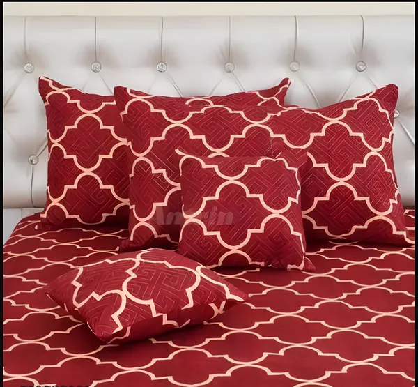 Premium_5-Piece_Cotton_Bedding_Set:_Includes_1_Flat_Bedsheet,_2_Quilted_Zipped_Pillow_Covers,_2_Quilted_Cushion_Covers,_and_2_Cushion_Fillers