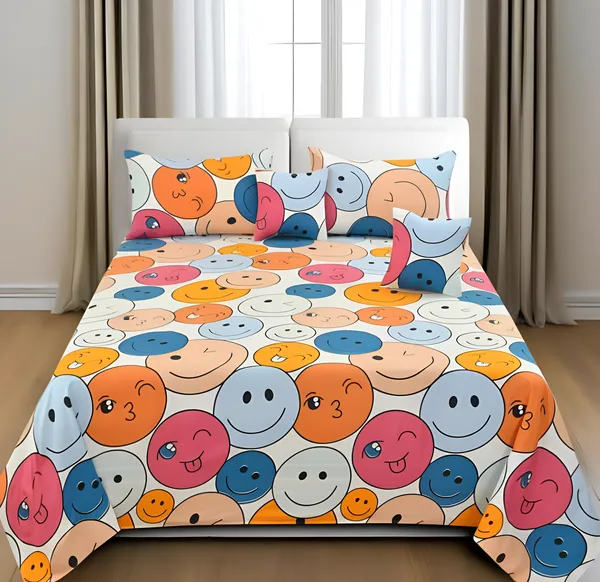 Premium_5-Piece_Cotton_Bedding_Set:_Includes_1_Flat_Bedsheet,_2_Quilted_Zipped_Pillow_Covers,_2_Quilted_Cushion_Covers,_and_2_Cushion_Fillers
