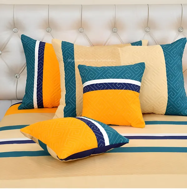 Premium_5-Piece_Cotton_Bedding_Set:_Includes_1_Flat_Bedsheet,_2_Quilted_Zipped_Pillow_Covers,_2_Quilted_Cushion_Covers,_and_2_Cushion_Fillers