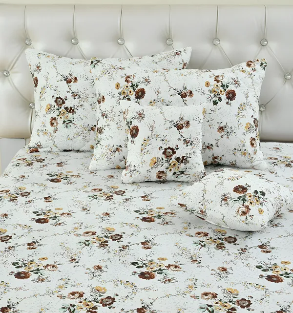 Premium_5-Piece_Cotton_Bedding_Set:_Includes_1_Flat_Bedsheet,_2_Quilted_Zipped_Pillow_Covers,_2_Quilted_Cushion_Covers,_and_2_Cushion_Fillers