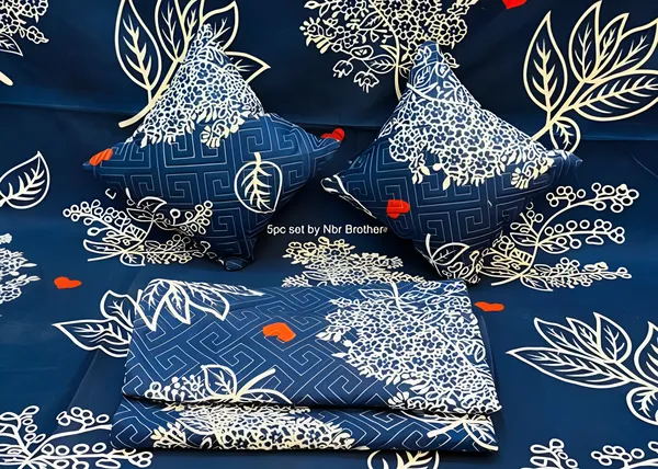 Premium_5-Piece_Cotton_Bedding_Set:_Includes_1_Flat_Bedsheet,_2_Quilted_Zipped_Pillow_Covers,_2_Quilted_Cushion_Covers,_and_2_Cushion_Fillers