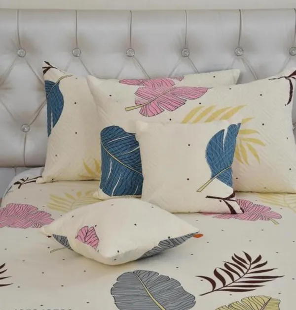 Premium_5-Piece_Cotton_Bedding_Set:_Includes_1_Flat_Bedsheet,_2_Quilted_Zipped_Pillow_Covers,_2_Quilted_Cushion_Covers,_and_2_Cushion_Fillers