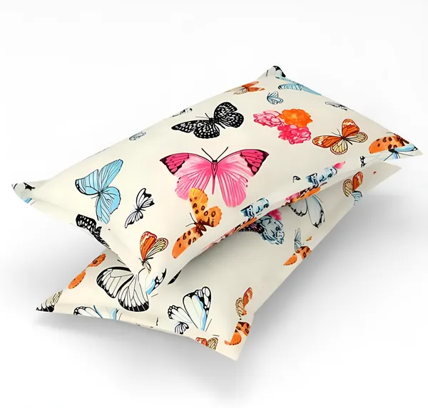 WHITE_BUTTERFLY_Premium_Fitted_Elastic_Bedsheet_with_Two_Pillow_Covers_(72X78X_Up_to_10_Inches)_&_360_Degree_Elasticated