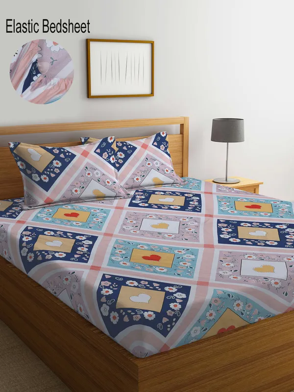 Premium__Fitted_Elastic_Bedsheet_With_Two_Pillow_Covers__(72X78X_Upto_10_Inches)_&_360_Degree_Elasticated