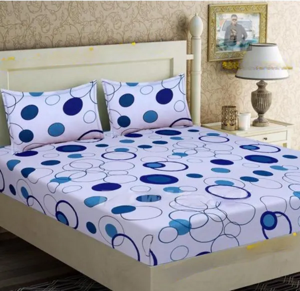 WHITE,_BLUE_HOLE_Premium_Fitted_Elastic_Bedsheet_with_Two_Pillow_Covers_(72X78X_Up_to_10_Inches)_&_360_Degree_Elasticated
