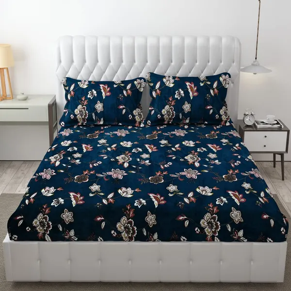 PREMIUM_500_TC_HEAVY_FLANNEL_WARM__FITTED_BEDSHEET_WITH_ELASTIC_AND_Floral_design