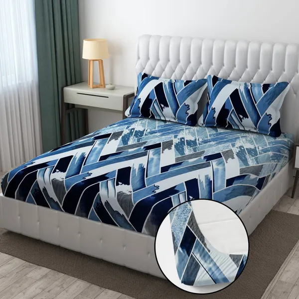 PREMIUM_500_TC_HEAVY_FLANNEL_WARM__FITTED_BEDSHEET_WITH_ELASTIC_AND_Floral_design