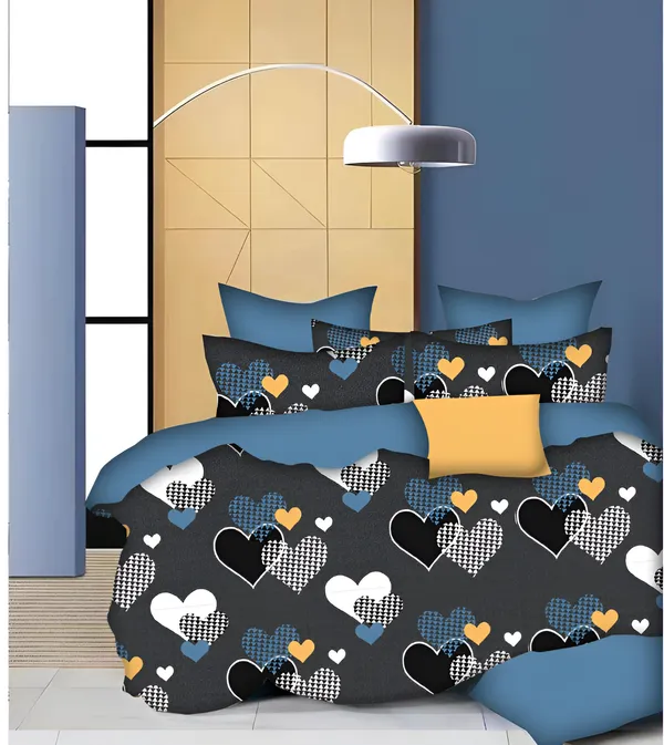 220_TC_Cotton_All_Round_Elastic_Fitted_Bedsheet_with__2_Pillow_Covers__(72X78X_Upto_10_Inches)_&_360_Degree_Elasticated