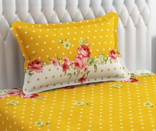 220_TC_Yellow_Single_Bed_Fitted_Bedsheet_Having_Size_36X72_(Fits_Upto_8_Inches_Of_Mattress)