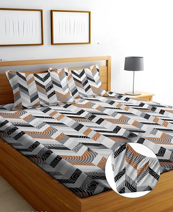 220_TC__Fitted_Elastic_Bedsheet_With_Two_Pillow_Covers__(72X78X_Upto_10_Inches)_&_360_Degree_Elasticated