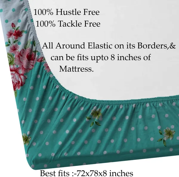 220_TC__Fitted_Elastic_Bedsheet_With_Two_Pillow_Covers__(72X78X_Upto_10_Inches)_&_360_Degree_Elasticated