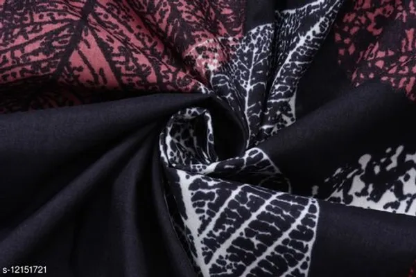 BLACK_LEAVES_Premium_Fitted_Floral_Bedsheet_with_2_Pillow_Covers_(72X78X_Up_to_10_Inches)_&_360_Degree_Elasticated