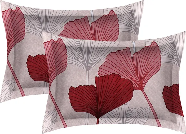 CREAM_AND_RED_220_TC_Fitted_Bedsheet_with_2_Pillow_Covers_(72X78X_Up_to_8_Inches)_&_360_Degree_Elasticated