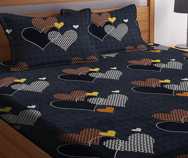BLACK_HEART_220_TC_Fitted_Elastic_Bedsheet_with_Two_Pillow_Covers_(72X78X_Up_to_10_Inches)_&_360_Degree_Elasticated