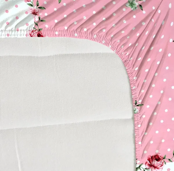 PINK_DOT_Premium_Fitted_Elastic_Bedsheet_with_Two_Pillow_Covers_(72X78X_Up_to_10_Inches)_&_360_Degree_Elasticated
