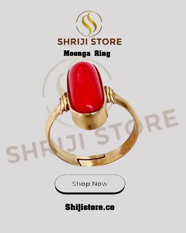Shri Ji Store Moonga Gemstone Also known as Coral or Red Coral Gemstone Adjustable Ring for Men and Women Price in India Buy Shri Ji Store Moonga Gemstone Also known as