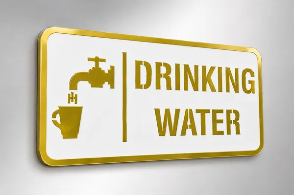 Drinking_Water_Acrylic_White_and_Golden_Plate