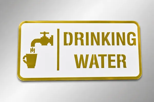 Drinking_Water_Acrylic_White_and_Golden_Plate
