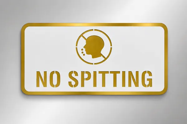 No_Spitting_Acrylic_Plate_White_Golden