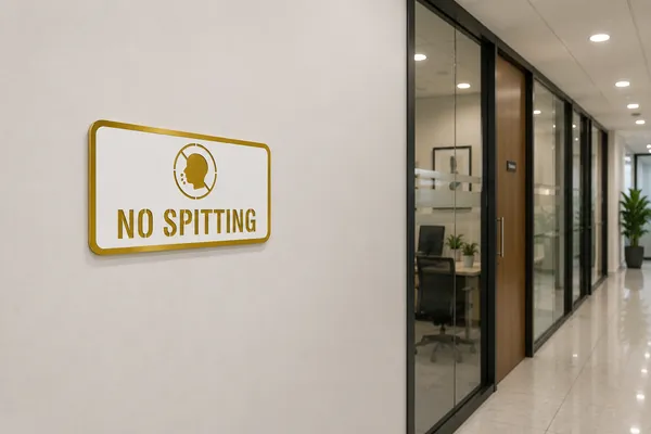 No_Spitting_Acrylic_Plate_White_Golden