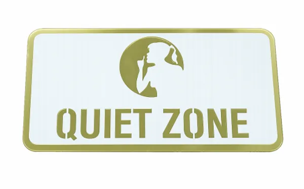 Quiet_Zone_Acrylic_White_Golden_Signage