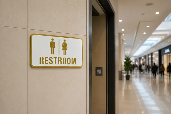 Restroom_Acrylic_White_Golden_Plate