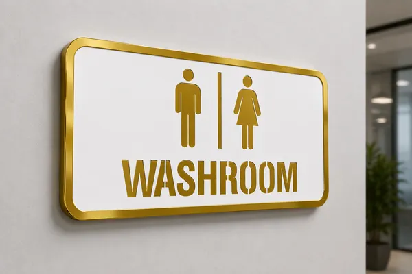 WASHROOM_NAME_PLATE_ACRYLIC_WHITE_&_GOLDEN