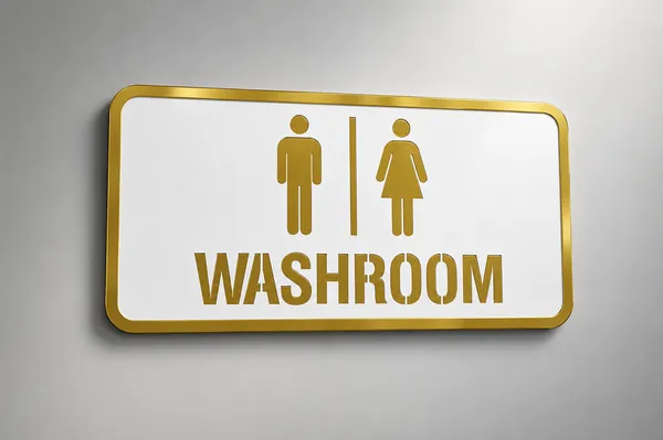 WASHROOM_NAME_PLATE_ACRYLIC_WHITE_&_GOLDEN