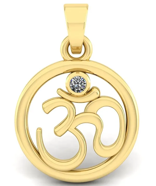 LMDPRAJAPATIS Om God Religious Pendant Gold Plated American Diamond For Men And Women s Price in India Buy LMDPRAJAPATIS Om God Religious Pendant