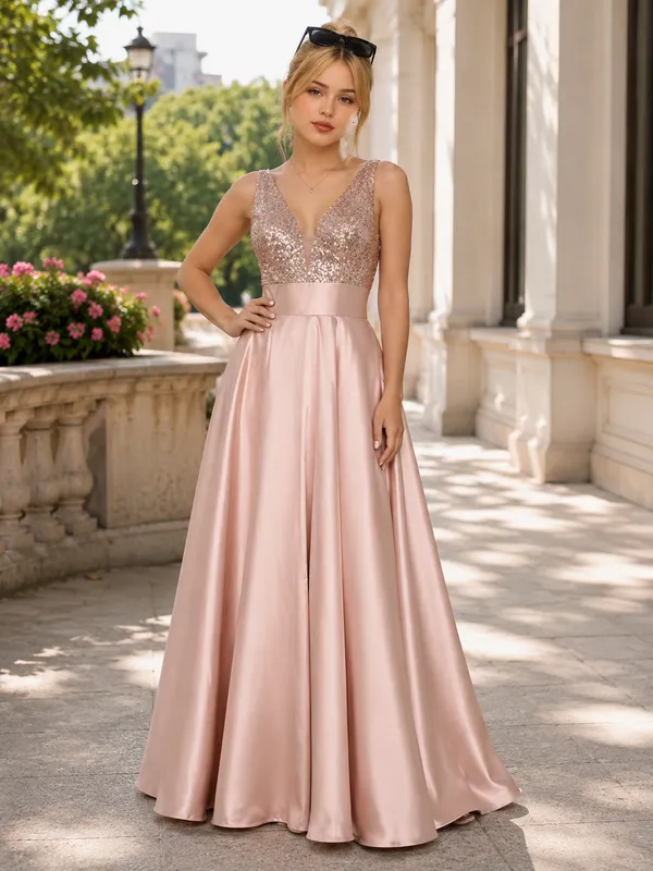Rose_Gold_Blush_Sequin_Bodice_Satin_Ball_Gown