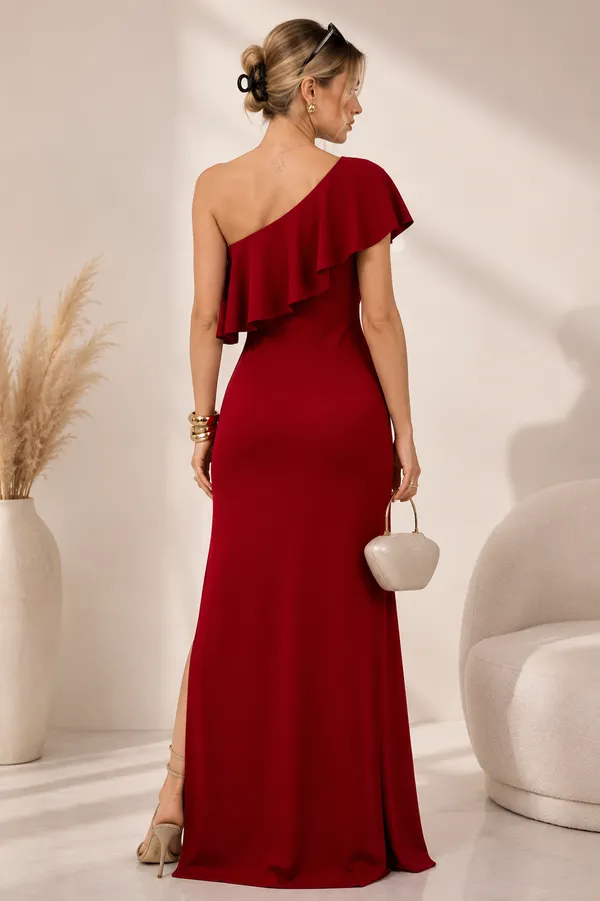 Scarlet_Whisper_One-Shoulder_Ruffle_Gown