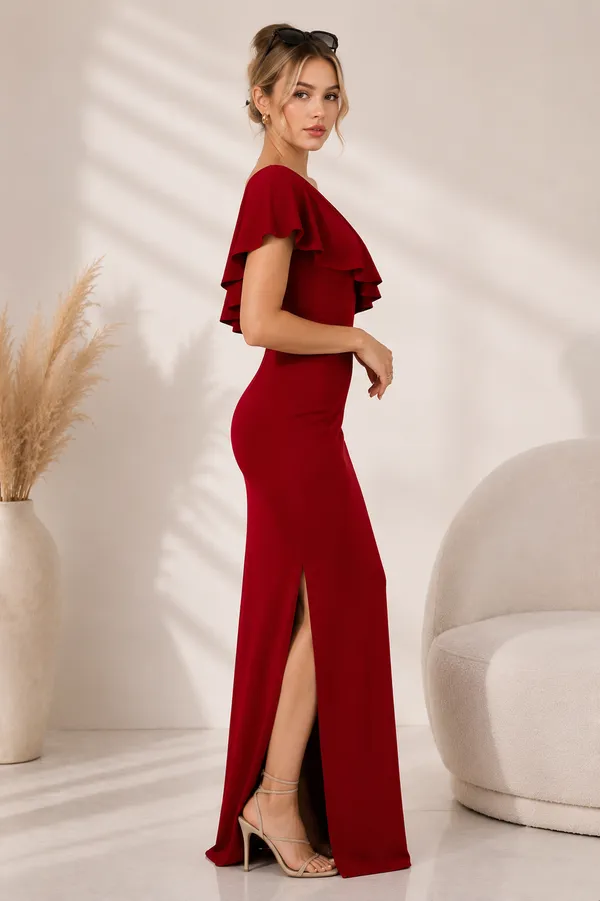 Scarlet_Whisper_One-Shoulder_Ruffle_Gown