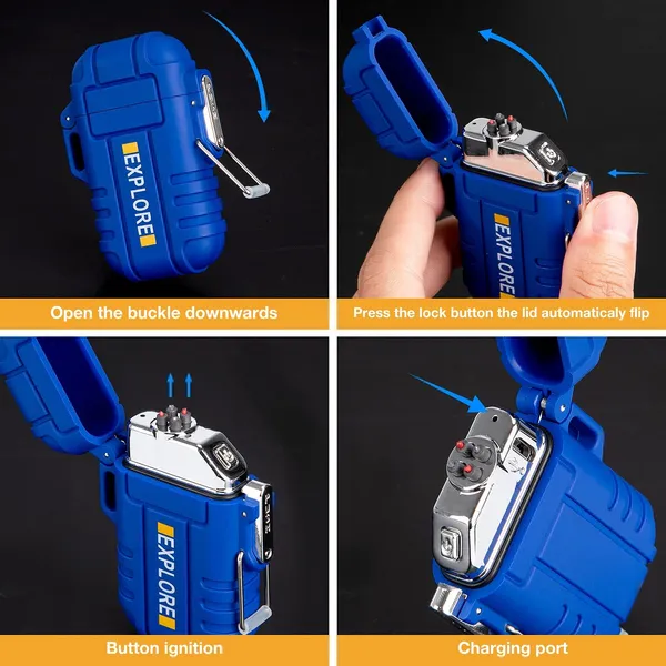 Waterproof_Lighter_Outdoor_Windproof_Lighter_Dual_Arc_Lighter