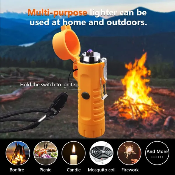 Electric_LighterUSB_Rechargeable_Lighter_with_LED_Flashlight_|_Windproof_Lighter