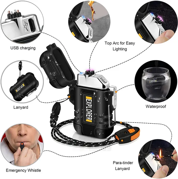 Waterproof_Flameless_Electric_Lighter-Dual_Arc_Plasma_Beam_Lighter