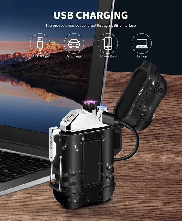 Waterproof_Flameless_Electric_Lighter-Dual_Arc_Plasma_Beam_Lighter