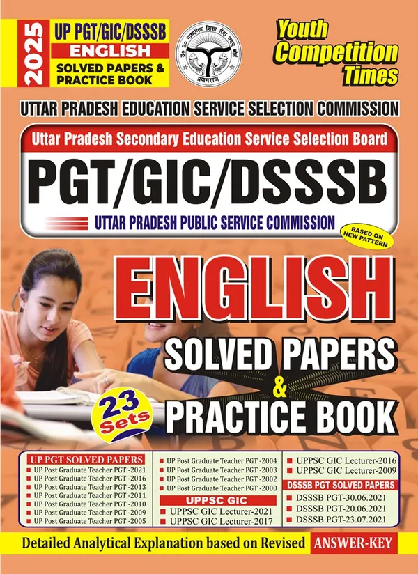 POD)_UP_PGT_/_GIC_/_DSSSB_English_Solved_Papers_&_Practice_Book_23_Sets_(2025)