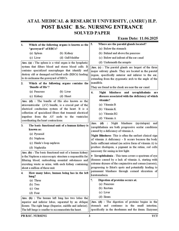 POST_Basic_AMRU_B.Sc._Nursing_Entrance_Exam_Solved_Papers_&_Practice_Book_20_Sets_2026-27_English_Medium
