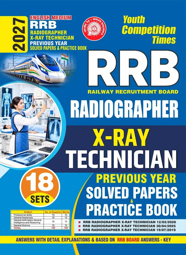 RRB_Radiographer_X-Ray_Technician_18_Set_Solved_&_Practice_Book_2027_English_Medium