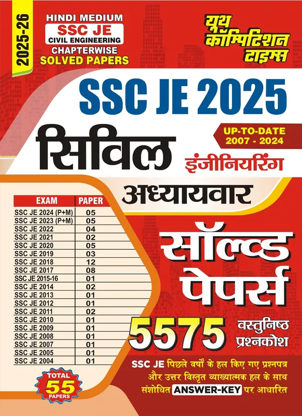 SSC_JE_CIVIL_Engineering_Chapterwise_Solved_Papers_5575_Objective_Question_Hindi_Medium_2025
