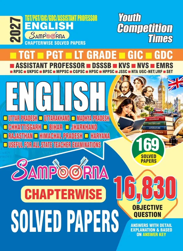 TGT_PGT_English_Sampoorn_Chapterwise_Solved_Papers_16,830_Objective_Question_169_Solved_2027